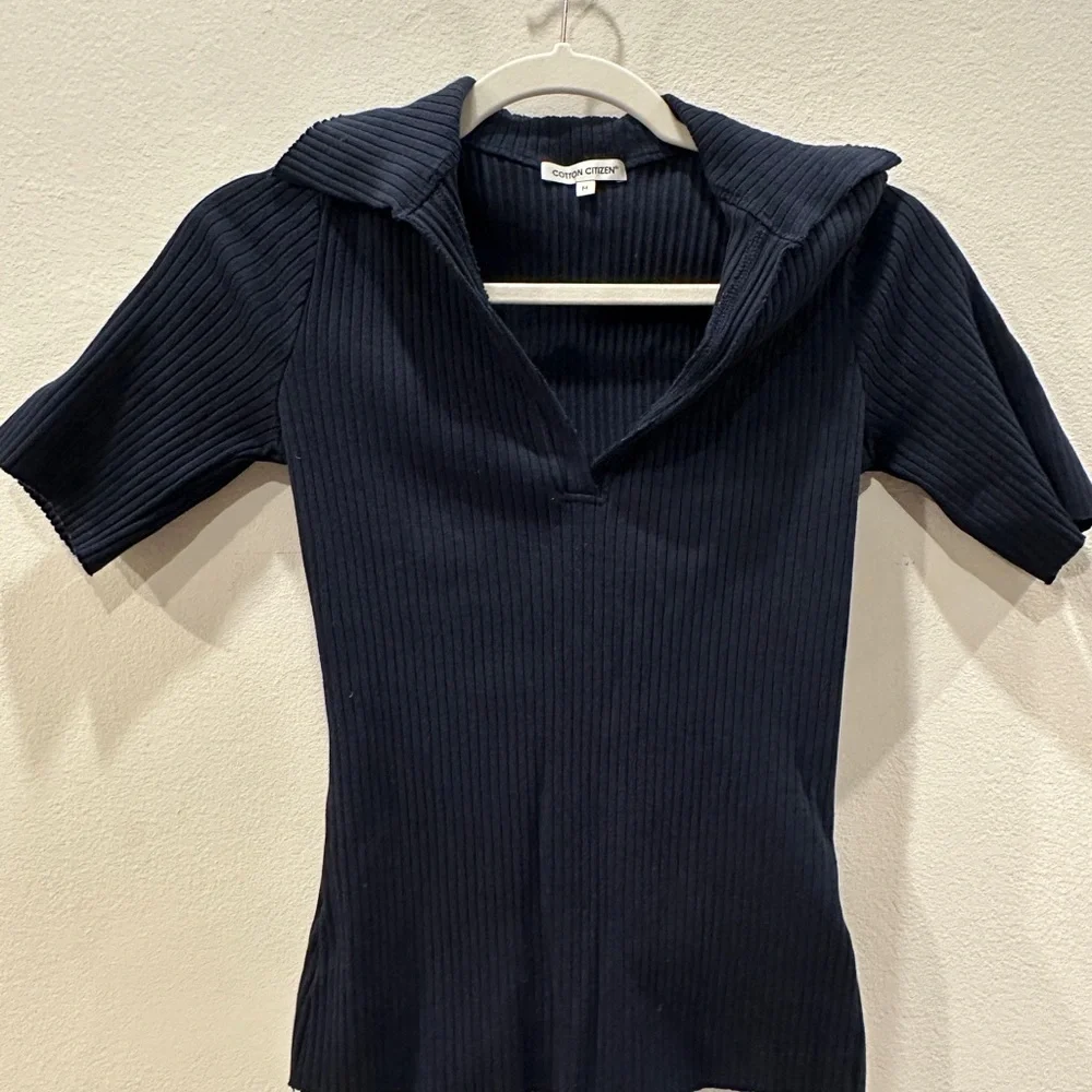Cotton Citizen - Ibiza Short Sleeve Ribbed Polo Shirt - Picture 1 of 5